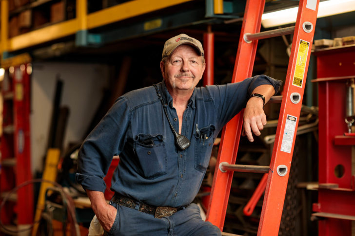 Employee in Dawson manufacturing facility
