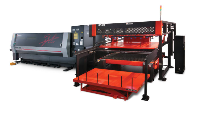 Amada Ensis Fiber Laser with MPL 3015 Automated Sheet load/unload used by DAWSON