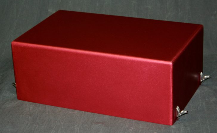 Close tolerance Stainless Steel Component fabricated and powder coated red by DAWSON