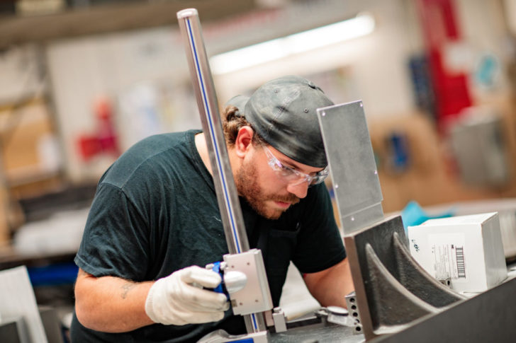 DAWSON quality inspection DAWSON employee performing an in processnquality inspection.